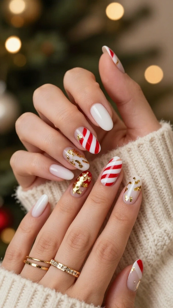 Gold Leaf & Candy Cane Luxe