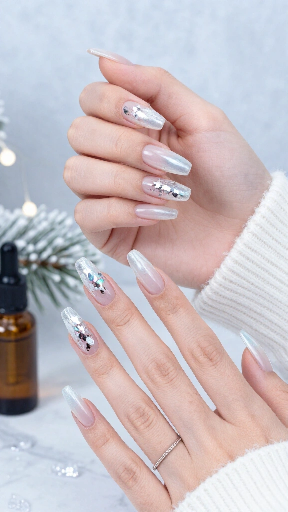 Ice queen silver foil inlay