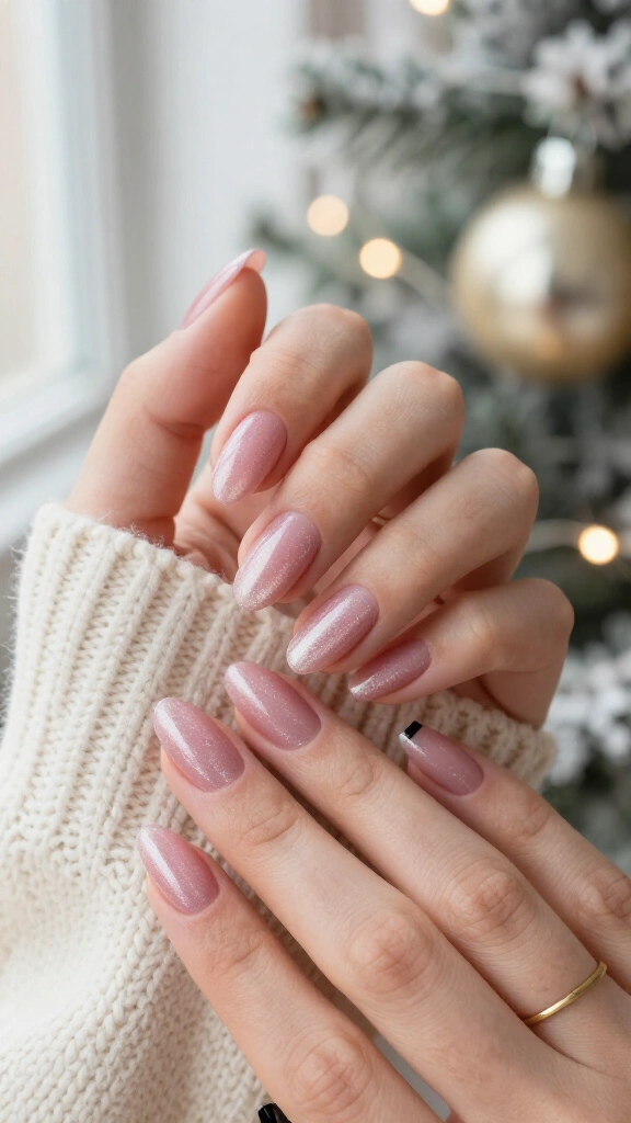 Velvet cat-eye blush pink