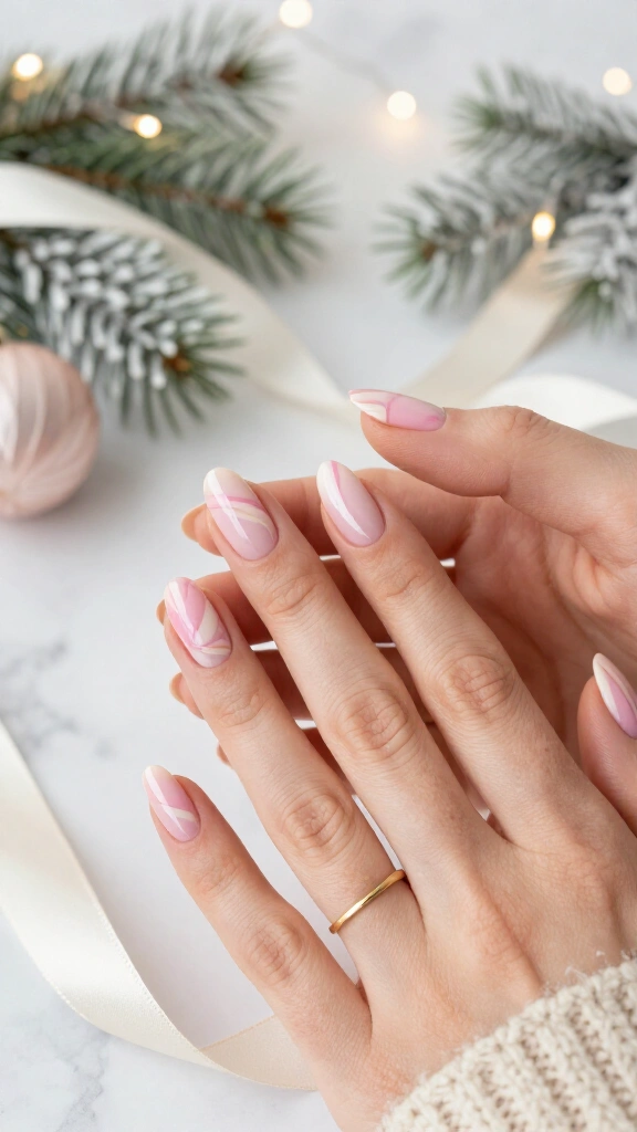 Soft candy cane swirls