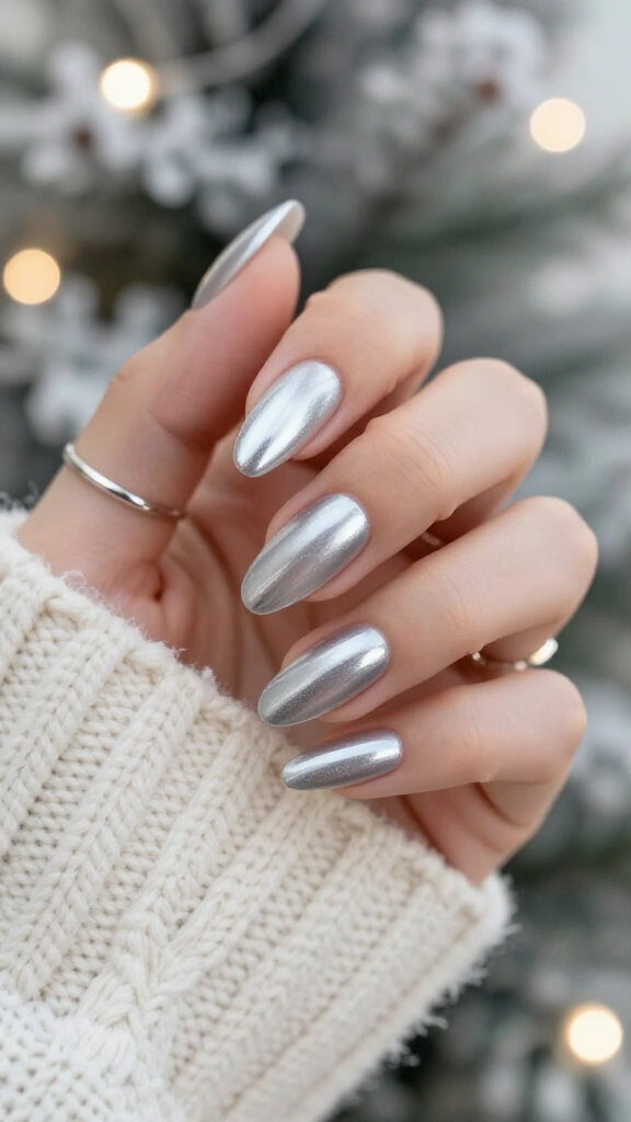 Minimalist Frosted Silver Chrome