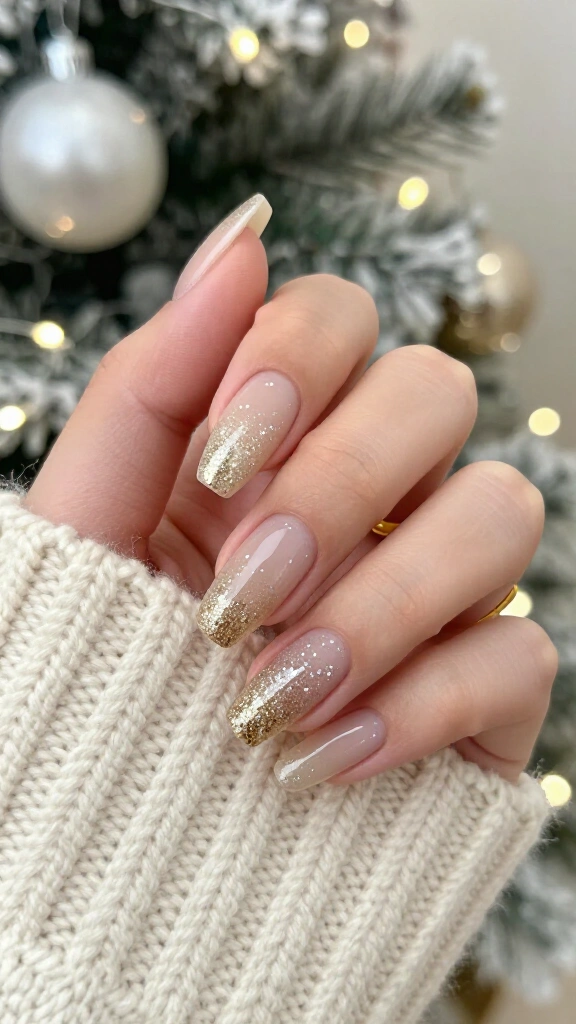 Champagne Shimmer Ombré Fade