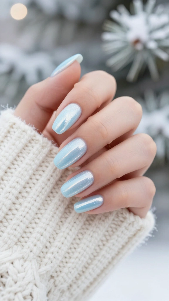 Frosted Icy Blue Chrome