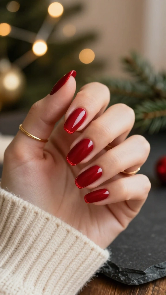 Festive Monochromatic Red Micro French