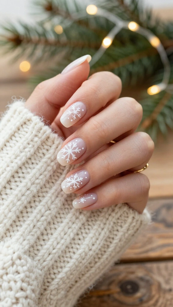 Subtle Dot Snowflakes