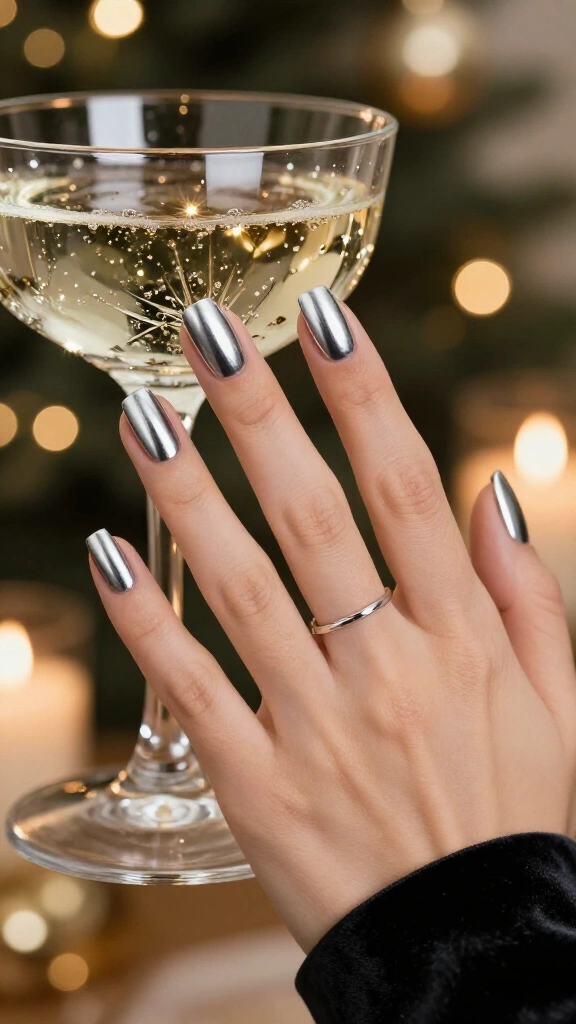 Silver mirror chrome