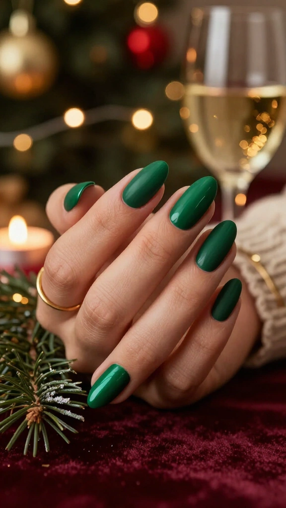 Matte forest with glossy French accents