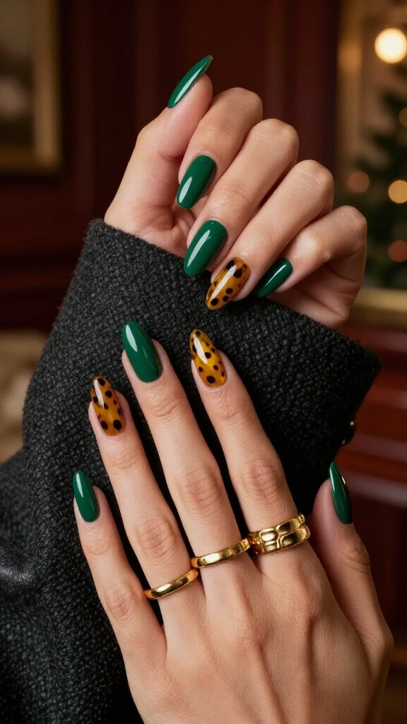 Emerald and tortoiseshell mashup