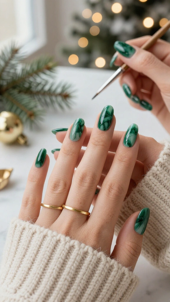 Emerald marble with delicate veining