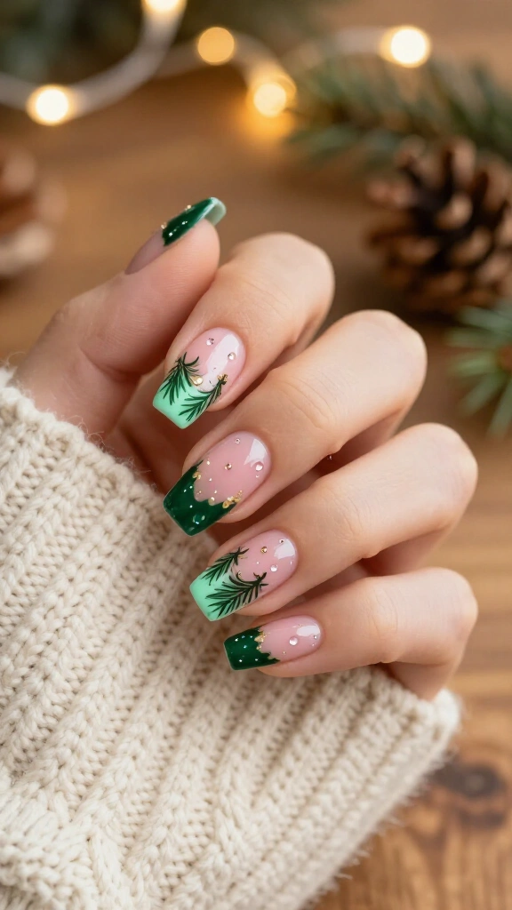 Sparkling Evergreen Garland Edges