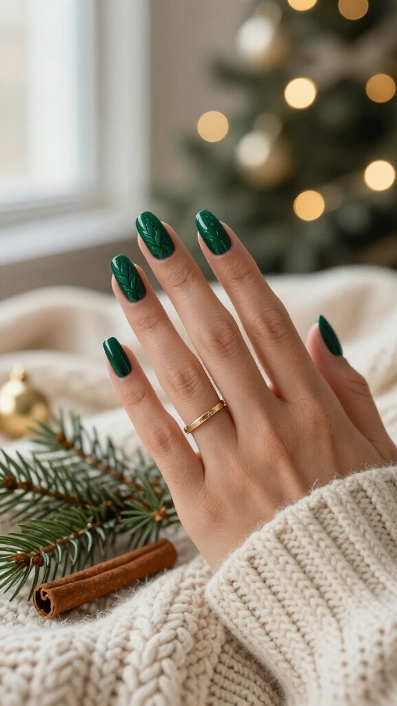 Textured evergreen knit patterns