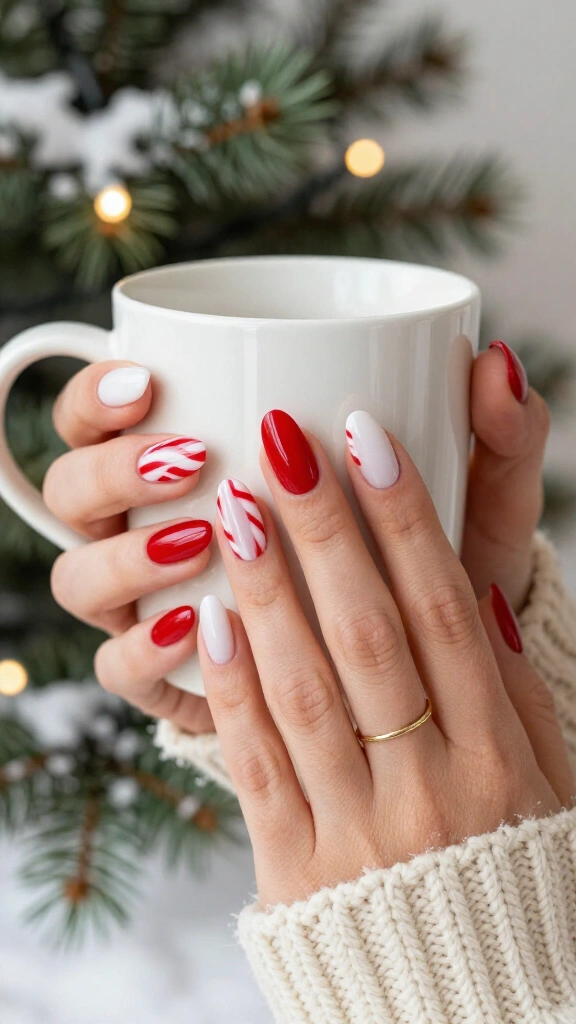 Peppermint Candy Cane Alternating Dip