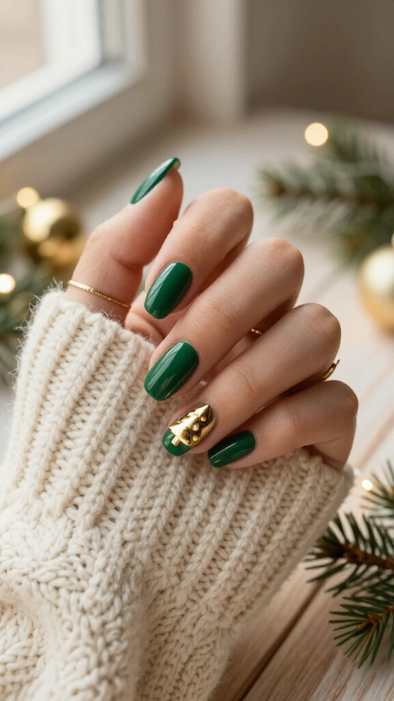 Gold chrome Christmas tree accent