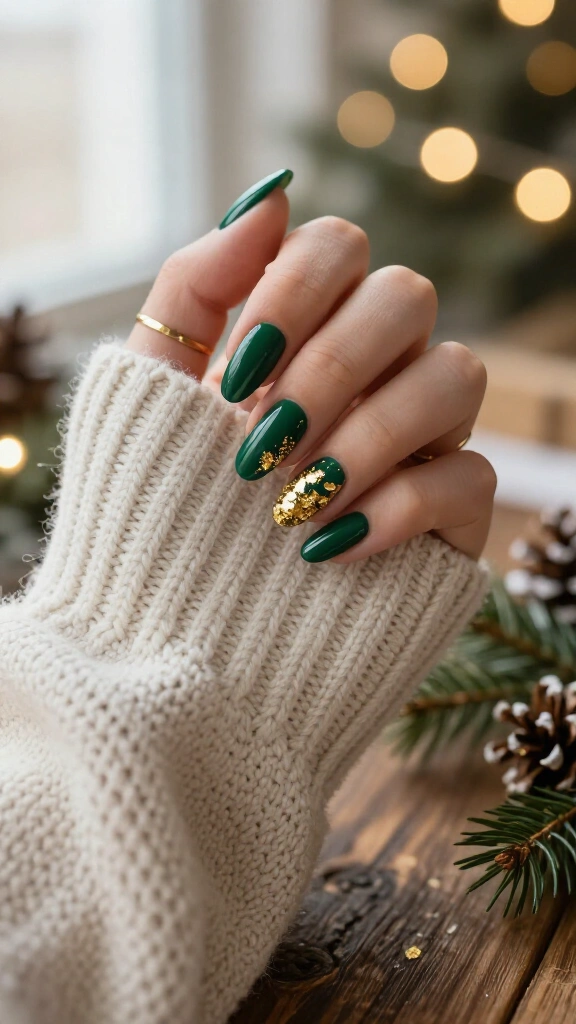 Forest Pine with Gold Leaf Flakes