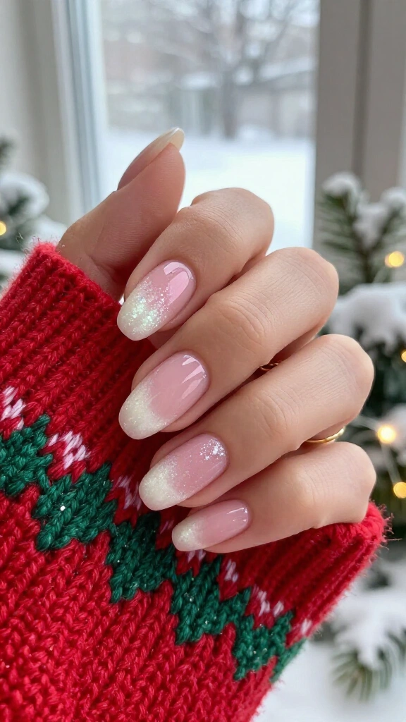 Soft Ballerina Pink with Snowdrift Tips