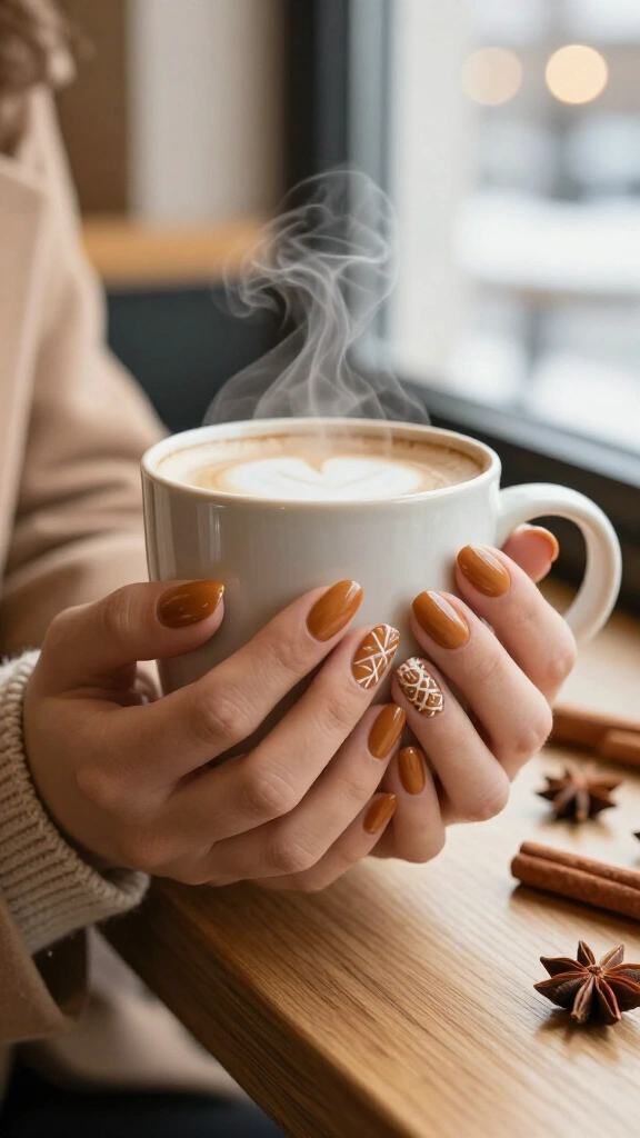 Frosted Gingerbread Cookie Latte