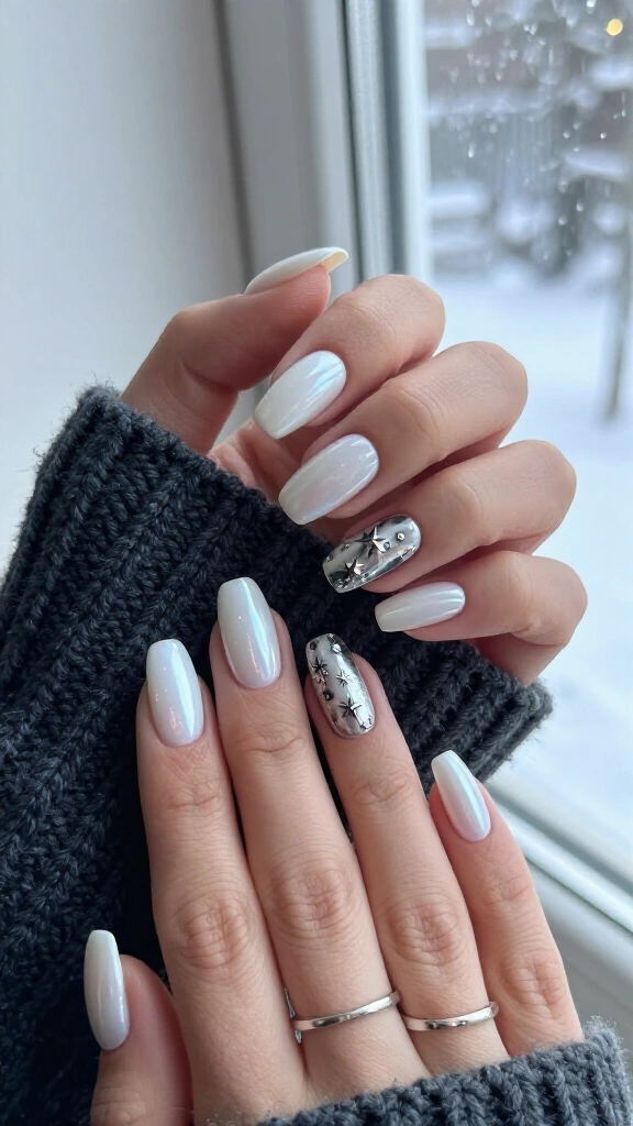 Pure White Starlight Chrome Dip