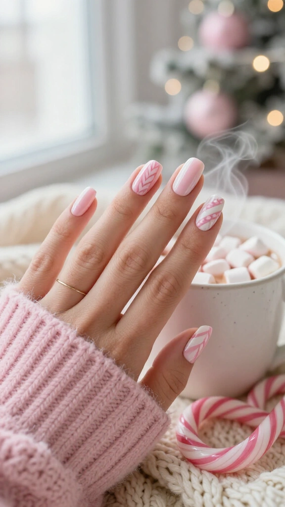 Candy cane pink knit