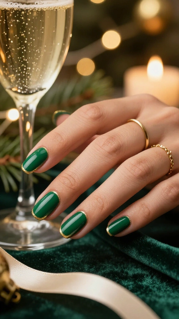 Forest green with gilded edges