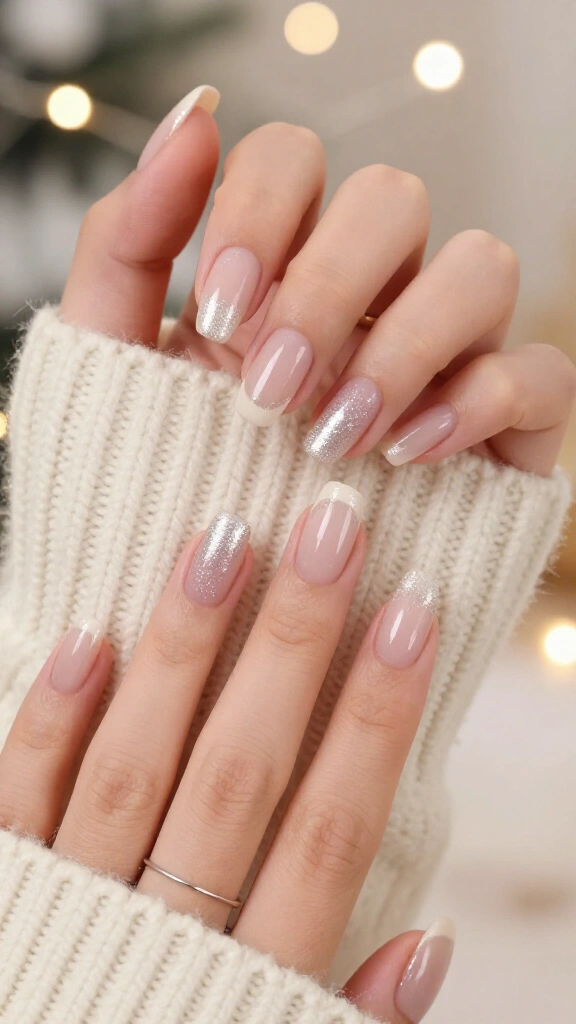 Silver glitter gradient