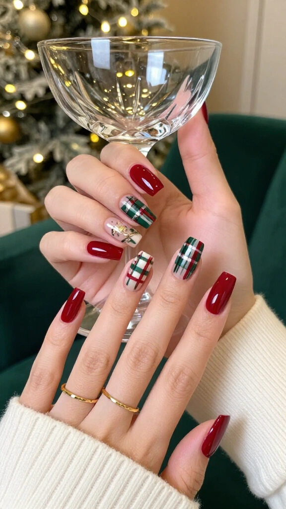 Gilded Tartan Long Square