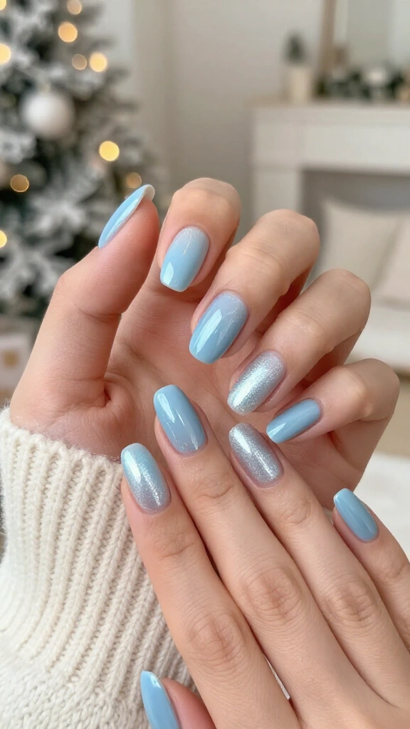 Glazed Donut Pastel Blue