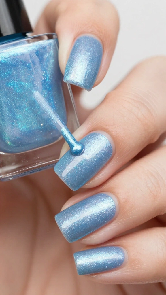 Shimmering Blue Velvet Cat Eye