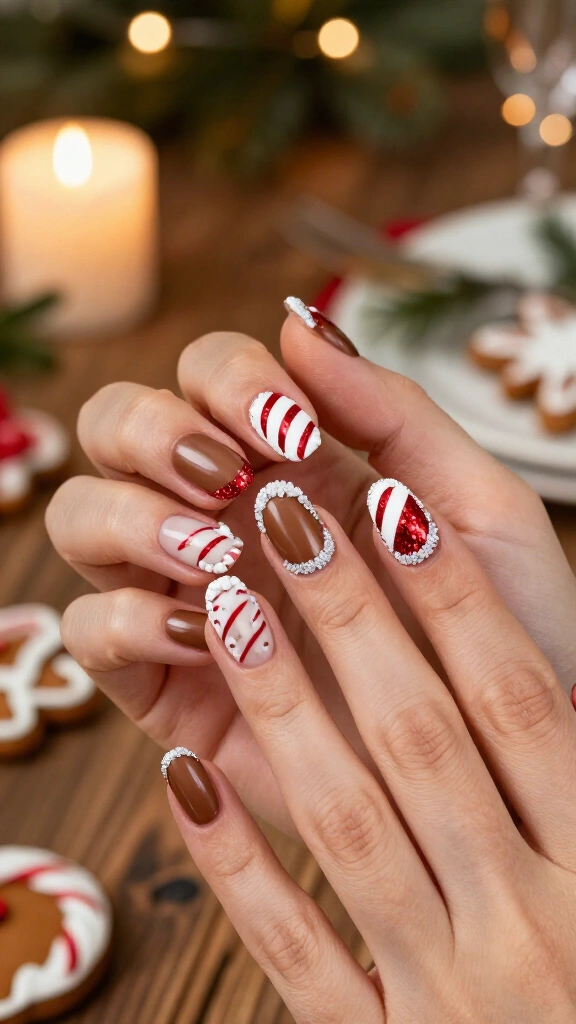 Sugared candy cane borders