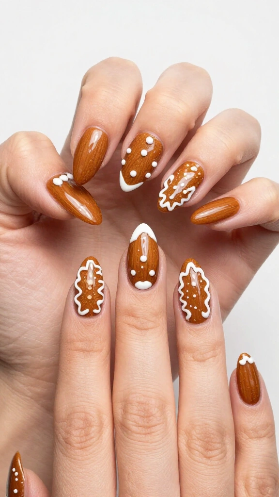 Spiced gingerbread almond shape