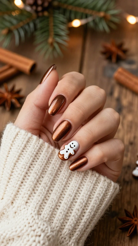 Velvet brown gingerbread illusion