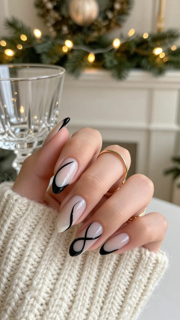Sheer Obsidian Swirls