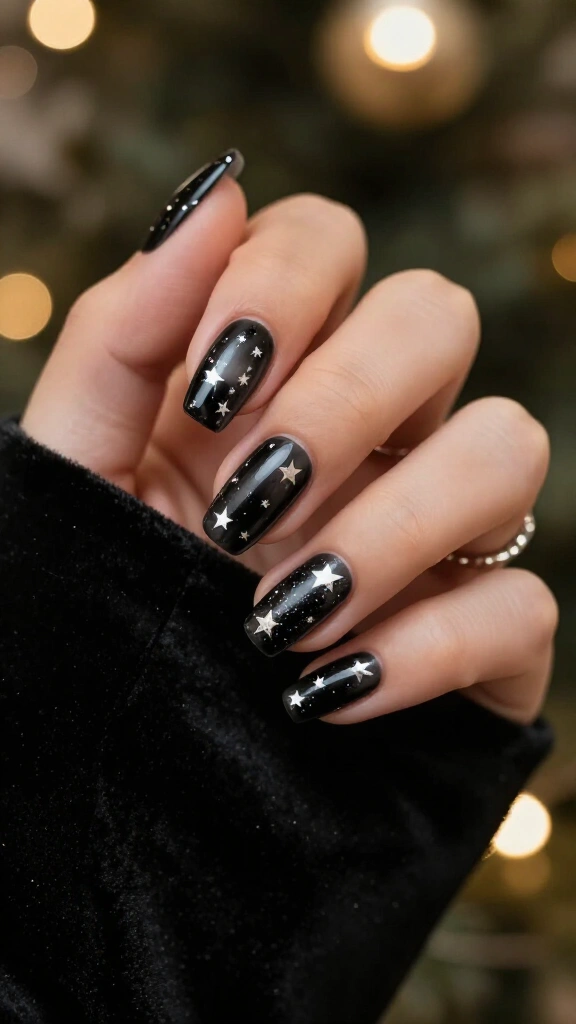 Smoked Black Jelly Nails