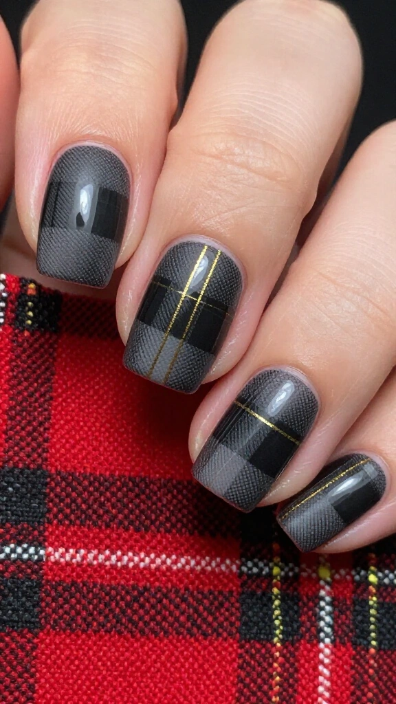Subdued Black Tartan Plaid
