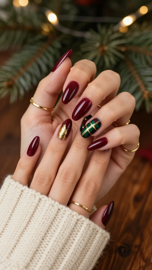 Gilded Tartan Plaid Accents