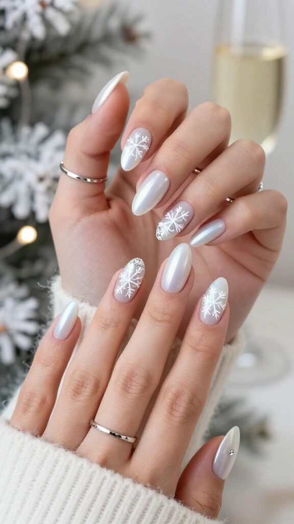 Pearlescent Snowflake Cutouts