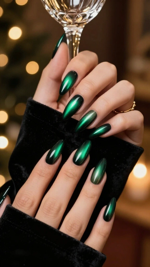 Metallic Forest Green Ombré