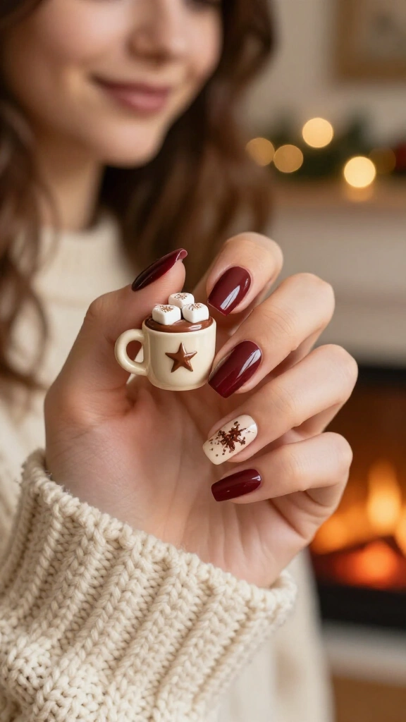 Sculpted dripping hot cocoa mugs
