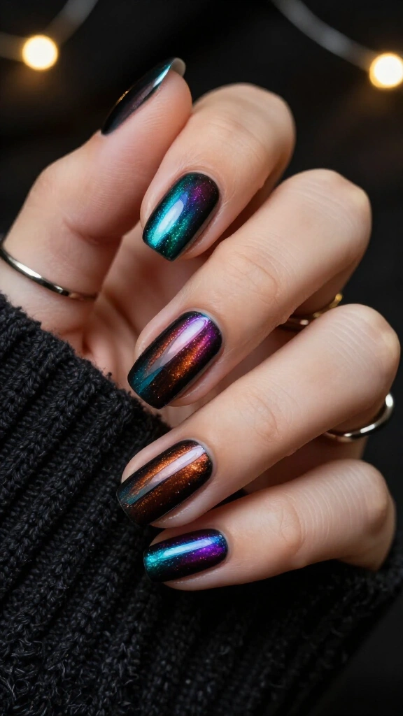 Iridescent beetle-wing duochrome