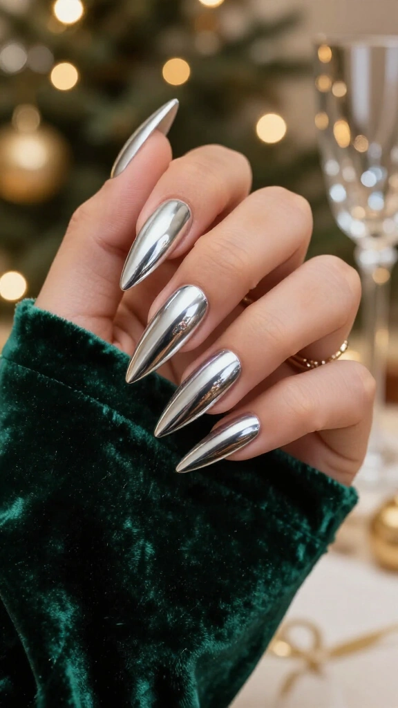 High-Shine Metallic Mirror Silver