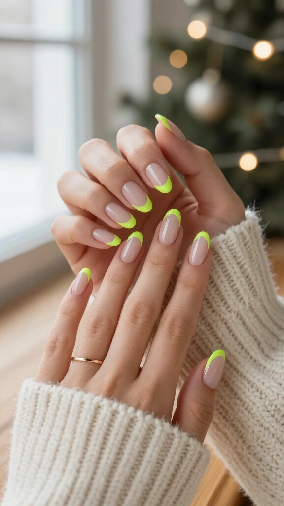 Chartreuse French Tips