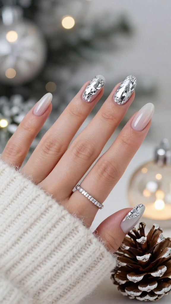Frosted Silver Foil Accents