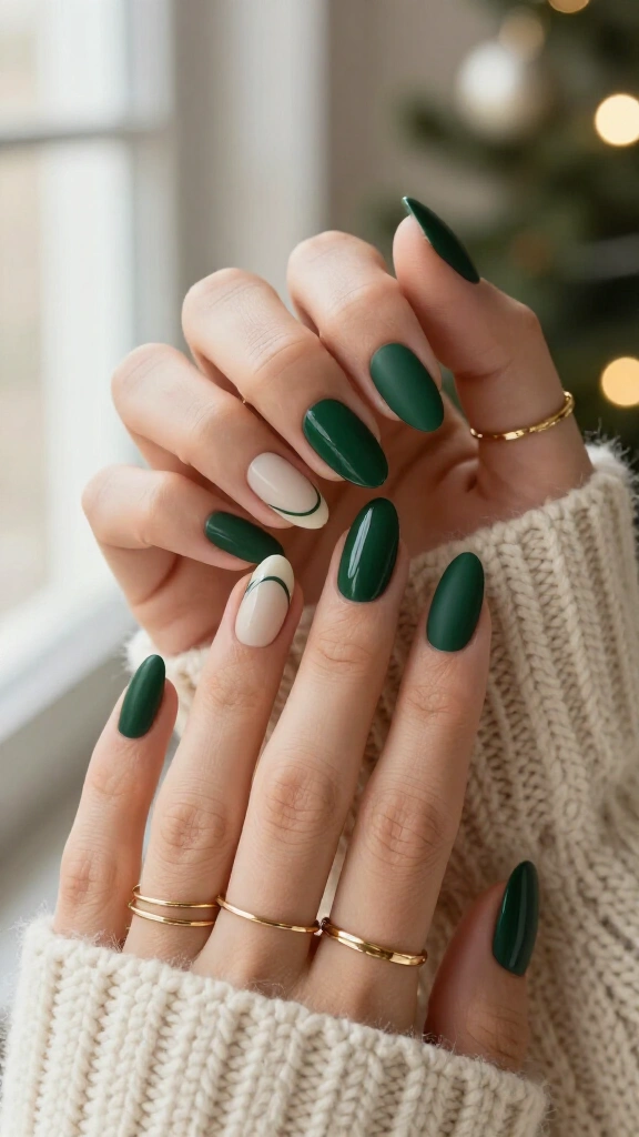 Matte Forest Green with Glossy Tips