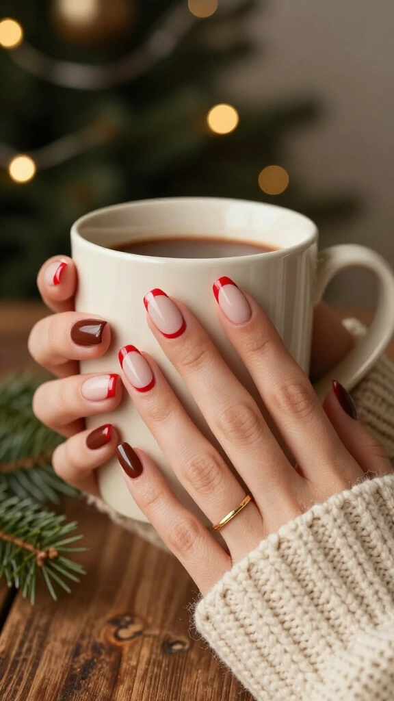 Peppermint Mocha Dual-Tone French