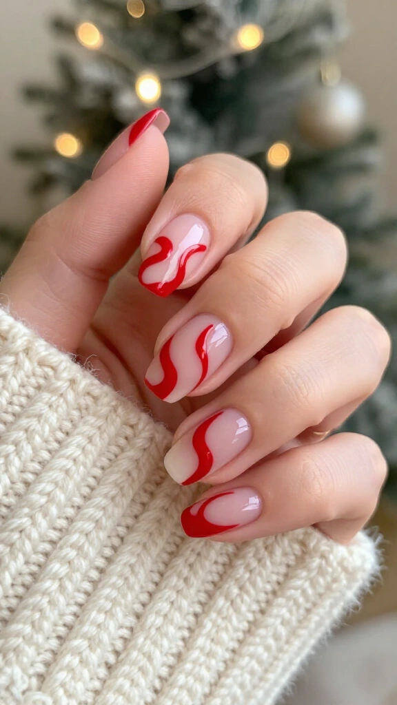 Peppermint Swirl Negative Space